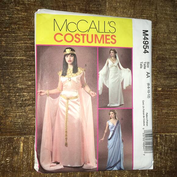 McCalls Sewing Pattern M4954 Costume Cosplay Greek Goddess Cleopatra 6-12 UNCUT - Picture 1 of 3